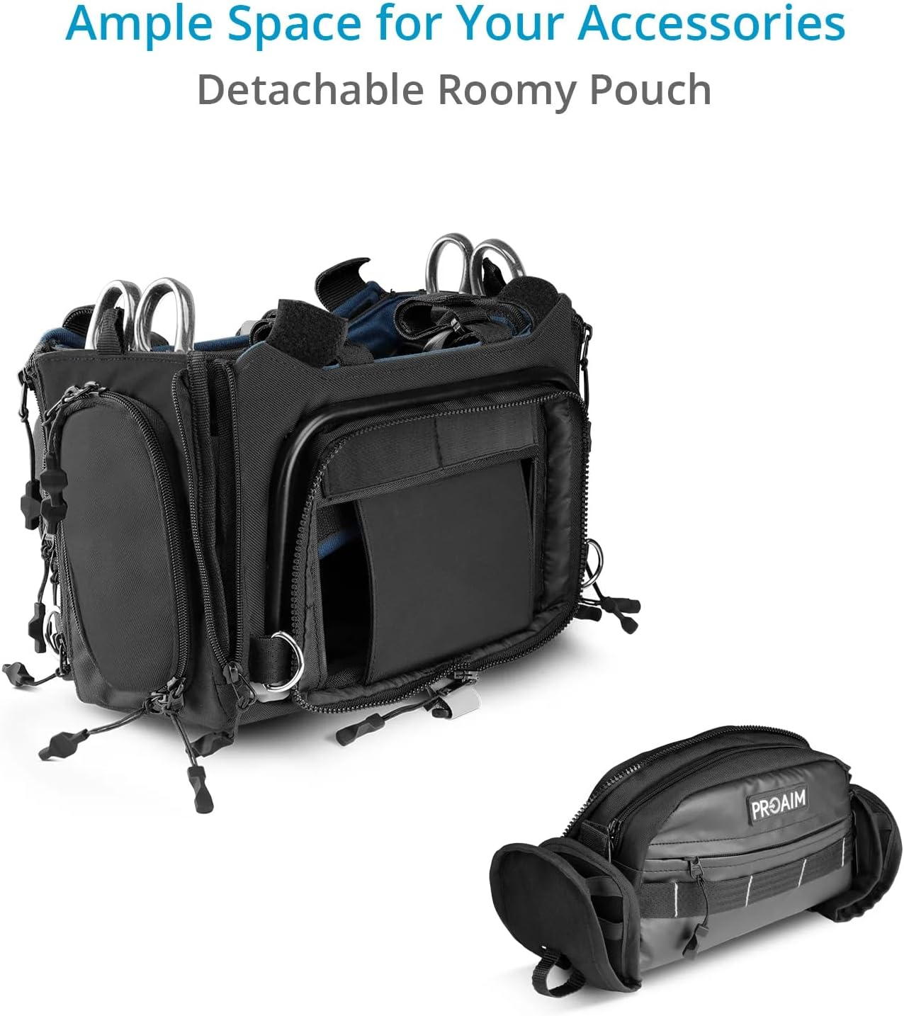 PROAIM Audio Cine Cube Bag w Top Clear TPU. For Sound Mixers & Wireless Receivers. (P-CBAM-01)