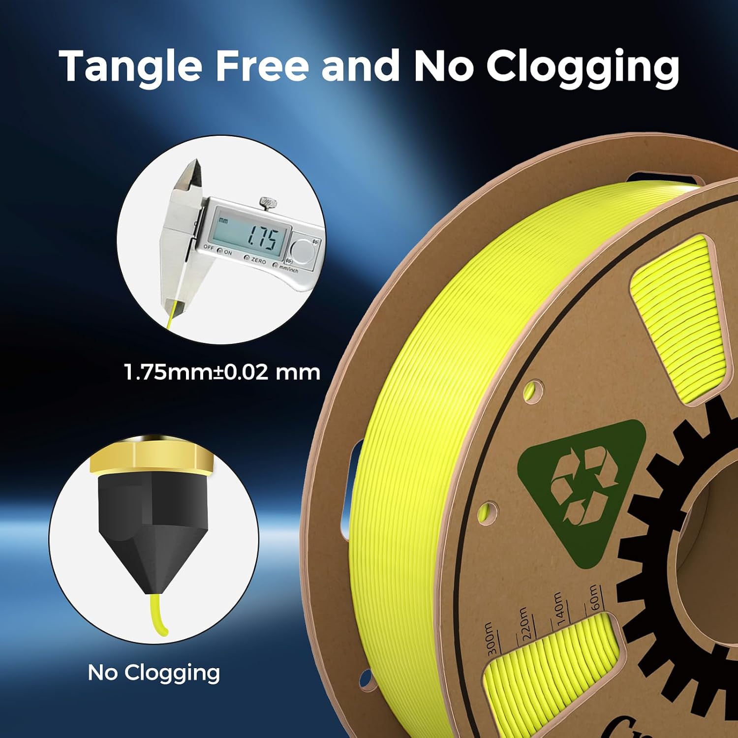 FLASHFORGE Adventurer 5M 3D Printer with Extra 1KG HS PLA Neon Yellow Filament