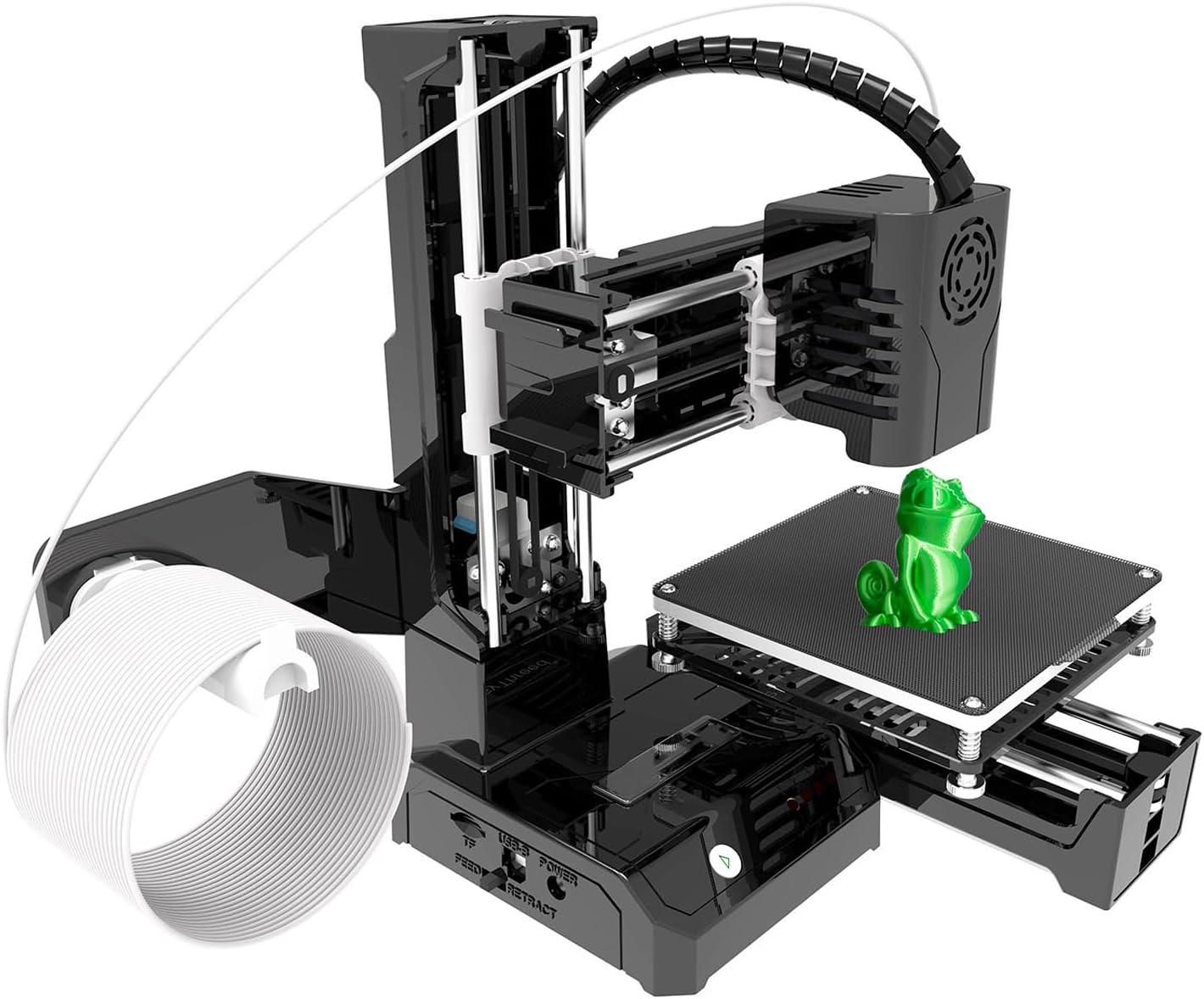 FDM Mini 3D Printer, High Accuracy Improve Spatial Imagination 3D Printer, Quick Assembly Mini 3D Printer for Beginners for Household