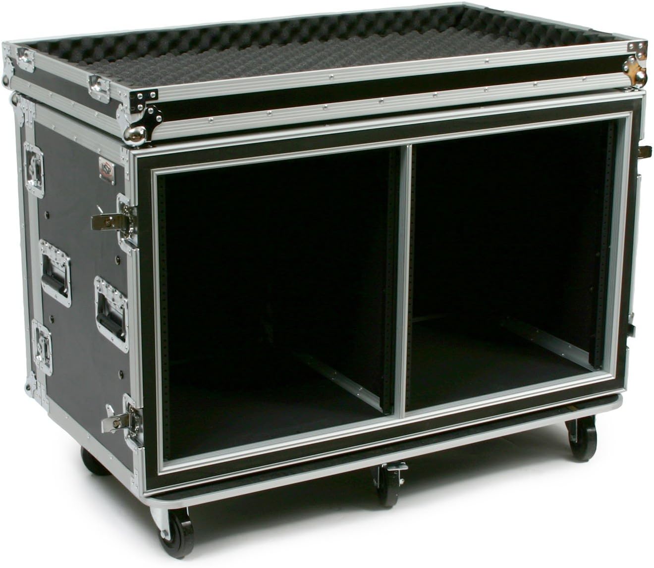 OSP Cases | ATA Road Case | Shock-Mount | 12-Space Side by Side | 20' Deep | SC12U-20SXS