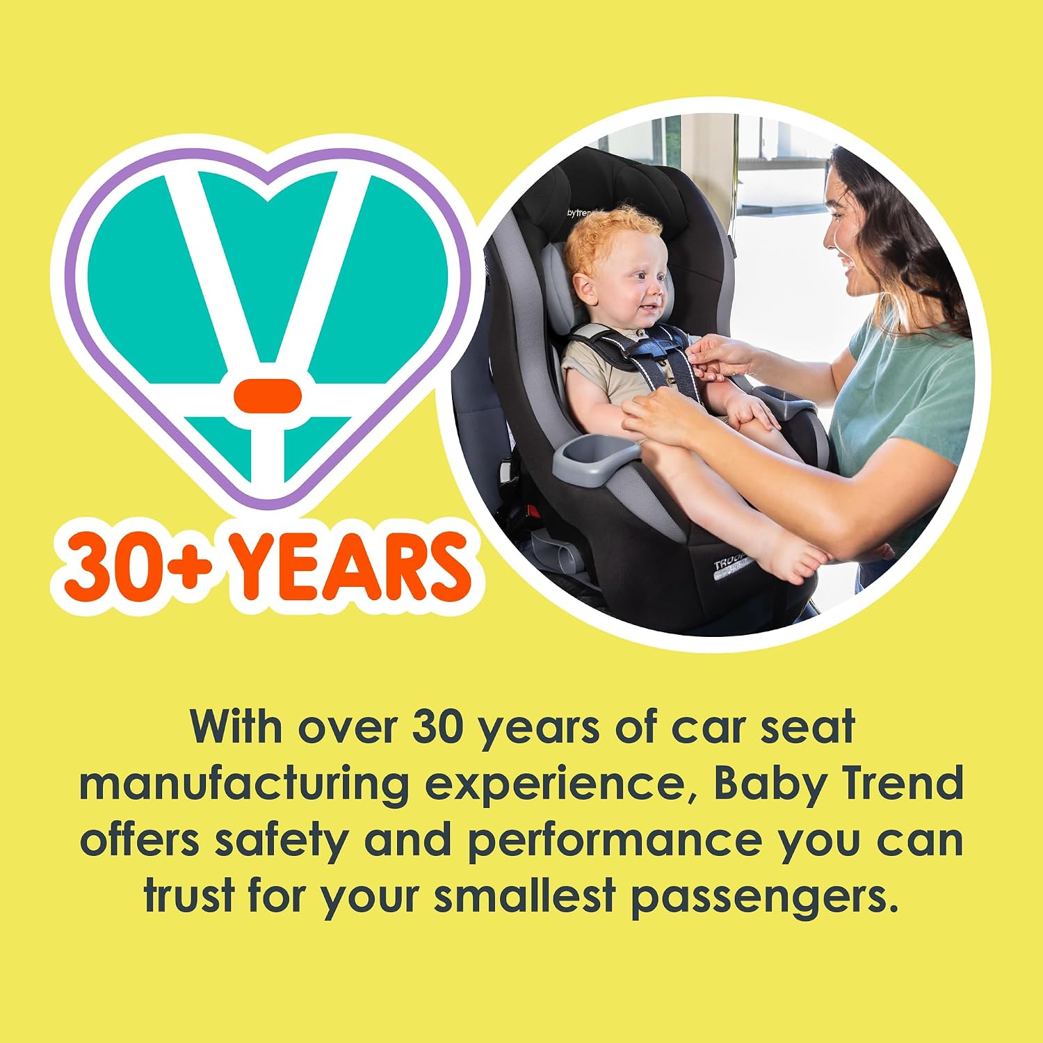 Baby Trend Trooper™ Slim 3-in-1 Convertible Car Seat, Quartz Pink – Slim Fit, 3-in-1 Growth Modes, Lightweight Design, Adjustable Comfort Padding