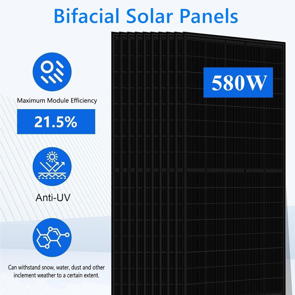 Off-Grid Solar System Complete Kit 10KW Home Kit with 580W Solar Panels+10KW 48V Solar Inverter+ Solar Battery 5KWH 10KWH 16KWH with UL (10PCS*580W PV+1Set*10KW Inverter+ 1Set*16KWH)
