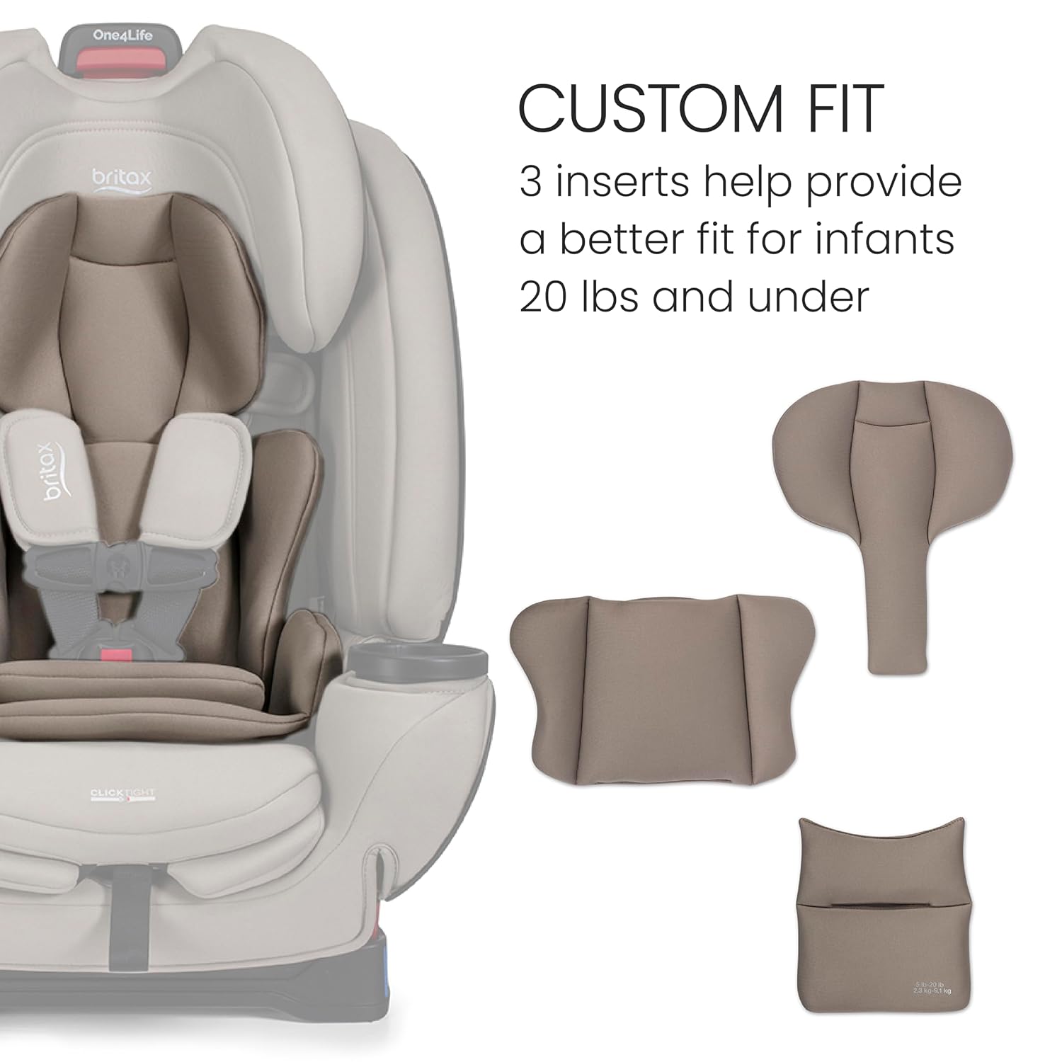 Britax One4Life All-in-One Car Seat, Up to 10 Years of Use, Rear Facing, Forward Facing, & Booster Modes, Extended Rear-Facing, ClickTight Installation & Breathable SafeWash Fabrics — Teak
