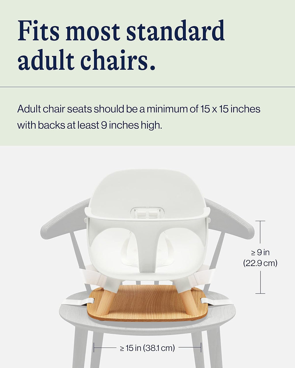 Lalo The Booster Seat for Babies & Toddlers, Children's Booster Seat, Easy to Clean Five-Point Safety Harness & Durable Non-Toxic Plastic Seat & Belly Bar - Coconut
