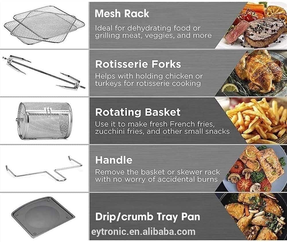 Air Fryer Oven, Smart Air Fryer Toaster Oven Combo, Multifunction Airfryer Oven, Airfryer Convection Oven Countertop, Auto Shut Off, 1700W