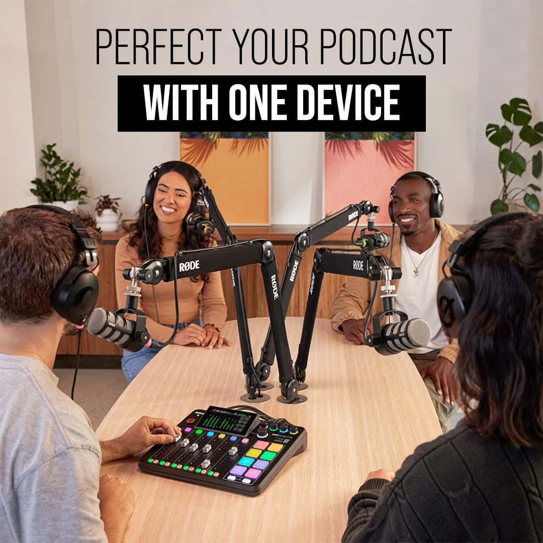 RØDE RØDECaster Pro II All-in-One Production Solution for Podcasting, Streaming, Music Production and Content Creation,Black