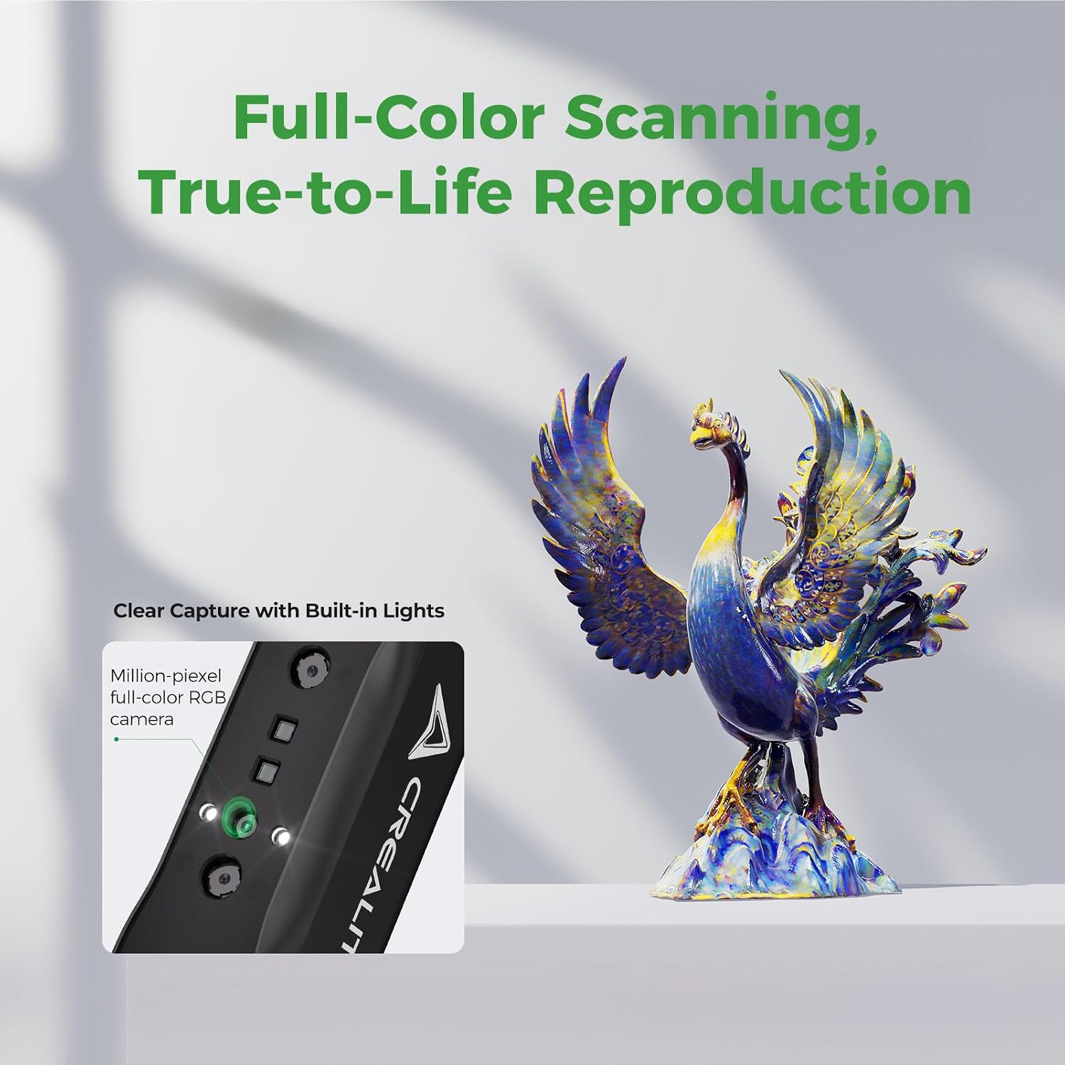 Creality 3D Scanner Otter Lite Basic with 0.05mm Precision, Full-Color Scan for Small and Medium Object