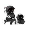 Evenflo Shyft Intuiti+ Travel System Featuring LiteMax NXT Preemie and Infant Car Seat with SensorySoothe (Eclipse Black)