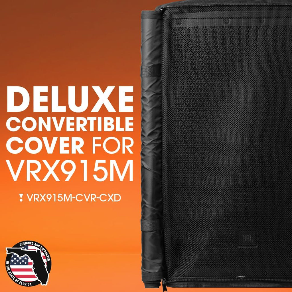 JBL Bags Deluxe Convertible Cover for VRX915M Speaker, Black (VRX915M-CVR-CXD)