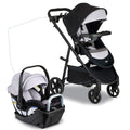Britax Willow Brook S+ Travel System, Infant Car Seat Stroller Combo With Willow S Infant Car Seat, Alpine Base, and Brook+ Stroller; ClickTight Technology, SafeWash Insert and Cover — Glacier Onyx