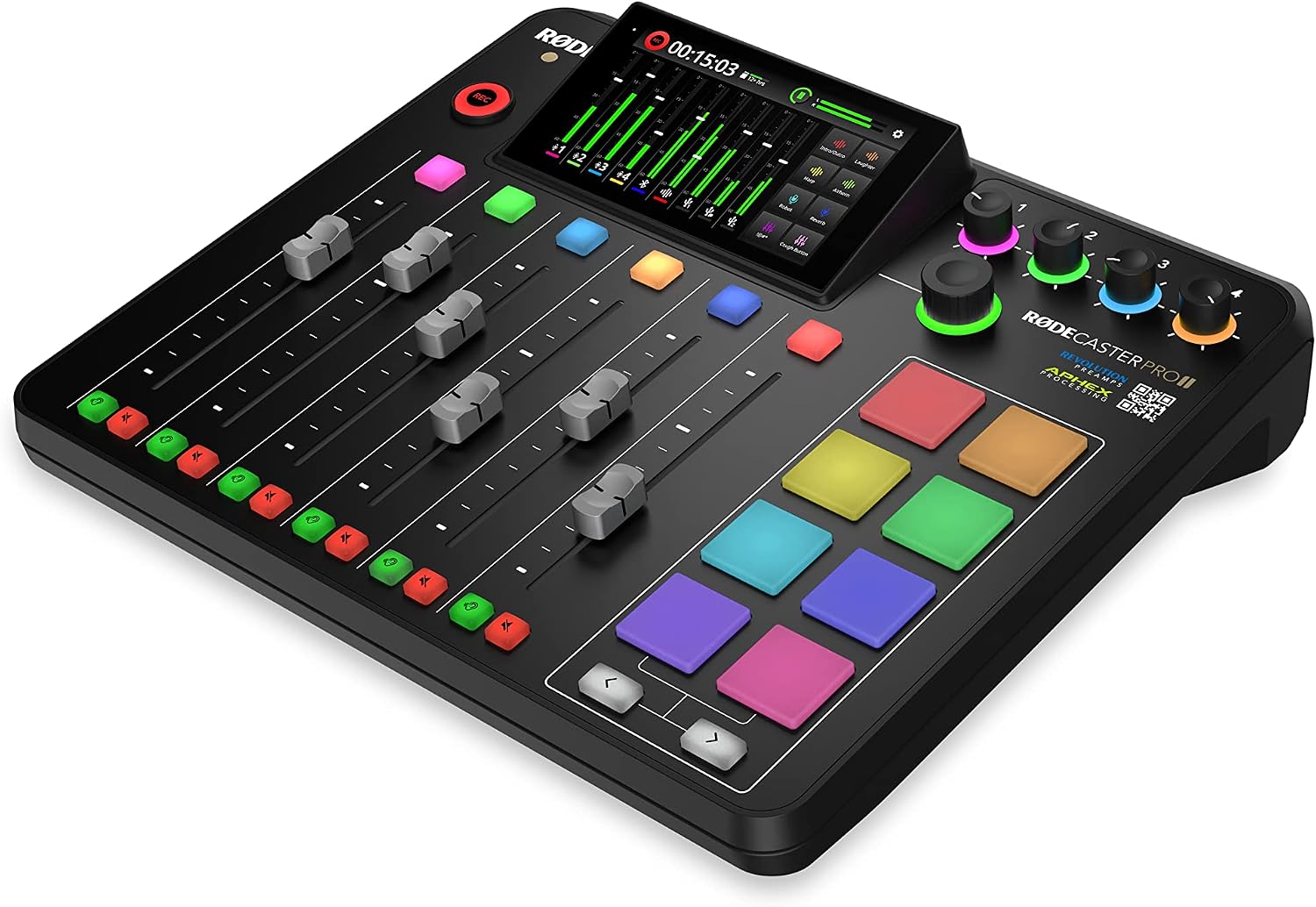 RØDE RØDECaster Pro II All-in-One Production Solution for Podcasting, Streaming, Music Production and Content Creation,Black