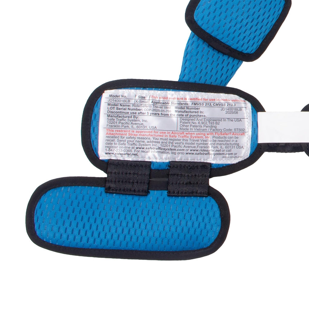 RideSafer Gen 5 - Extra Small (XS) Blue, Lightweight, Compact, Portable Car Seat, 2+ Years; 26.5–40 lb - Perfect for Travel and Everyday Child Safety