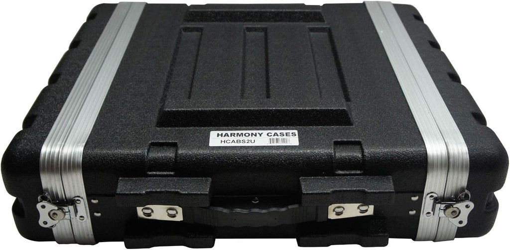 Harmony Audio Cases HCABS2U ABS Molded Plastic 2U Amp Amplifier Effect Case 19' Depth