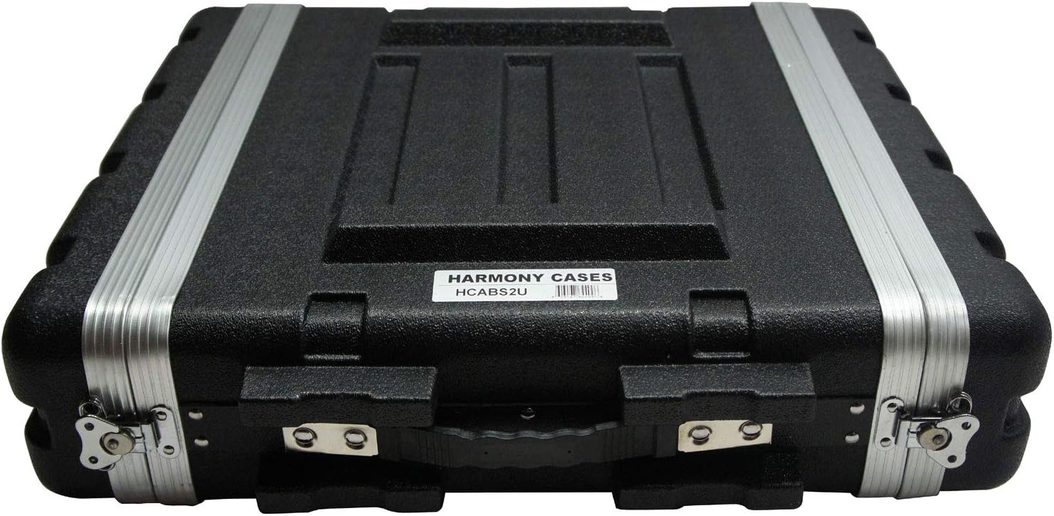 Harmony Audio Cases HCABS2U ABS Molded Plastic 2U Amp Amplifier Effect Case 19' Depth