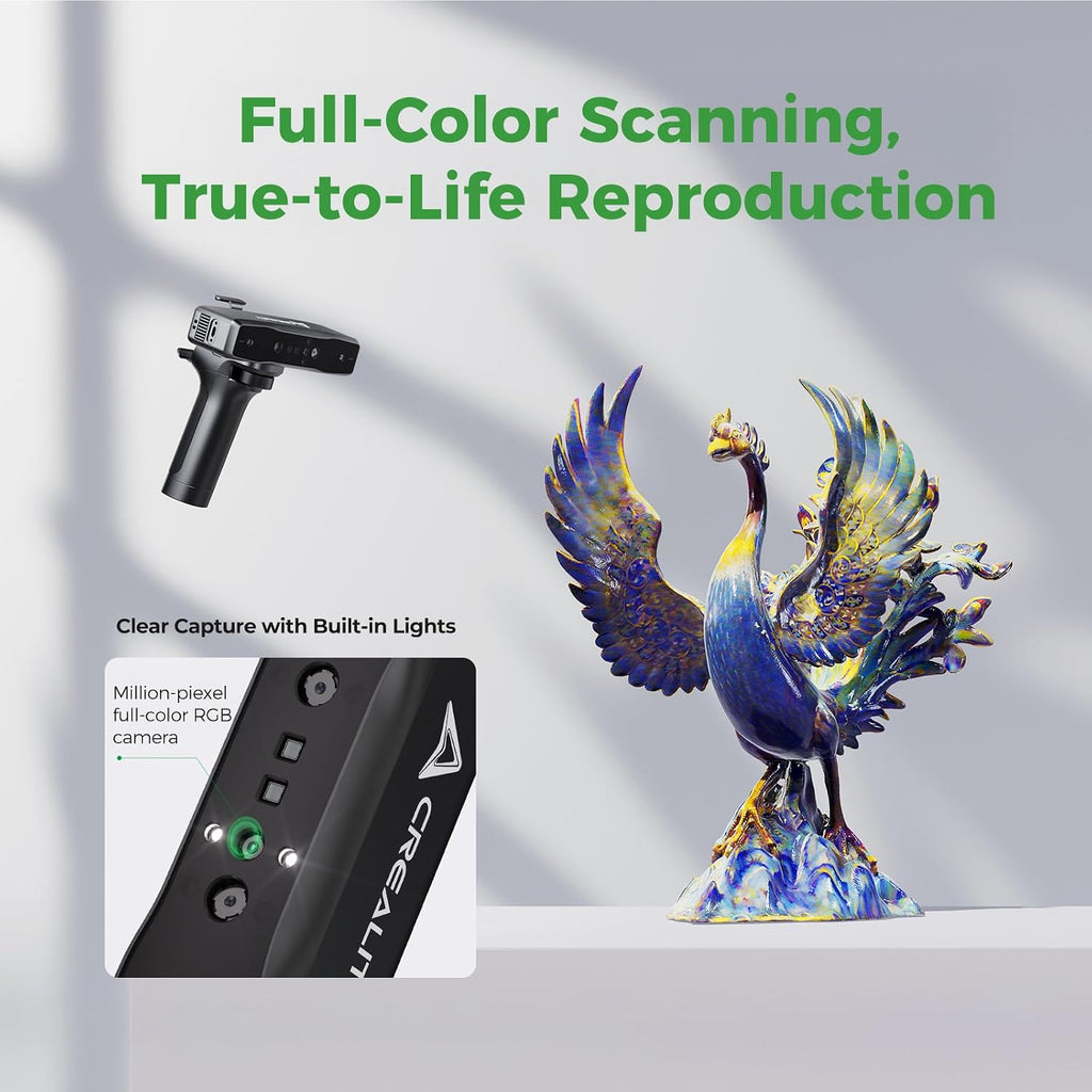 Creality 3D Scanner Otter Lite, Handheld Wireless Scanner with 0.05mm Accuracy, Anti-Shake Tracking, Up to 30FPS Scanning Speed