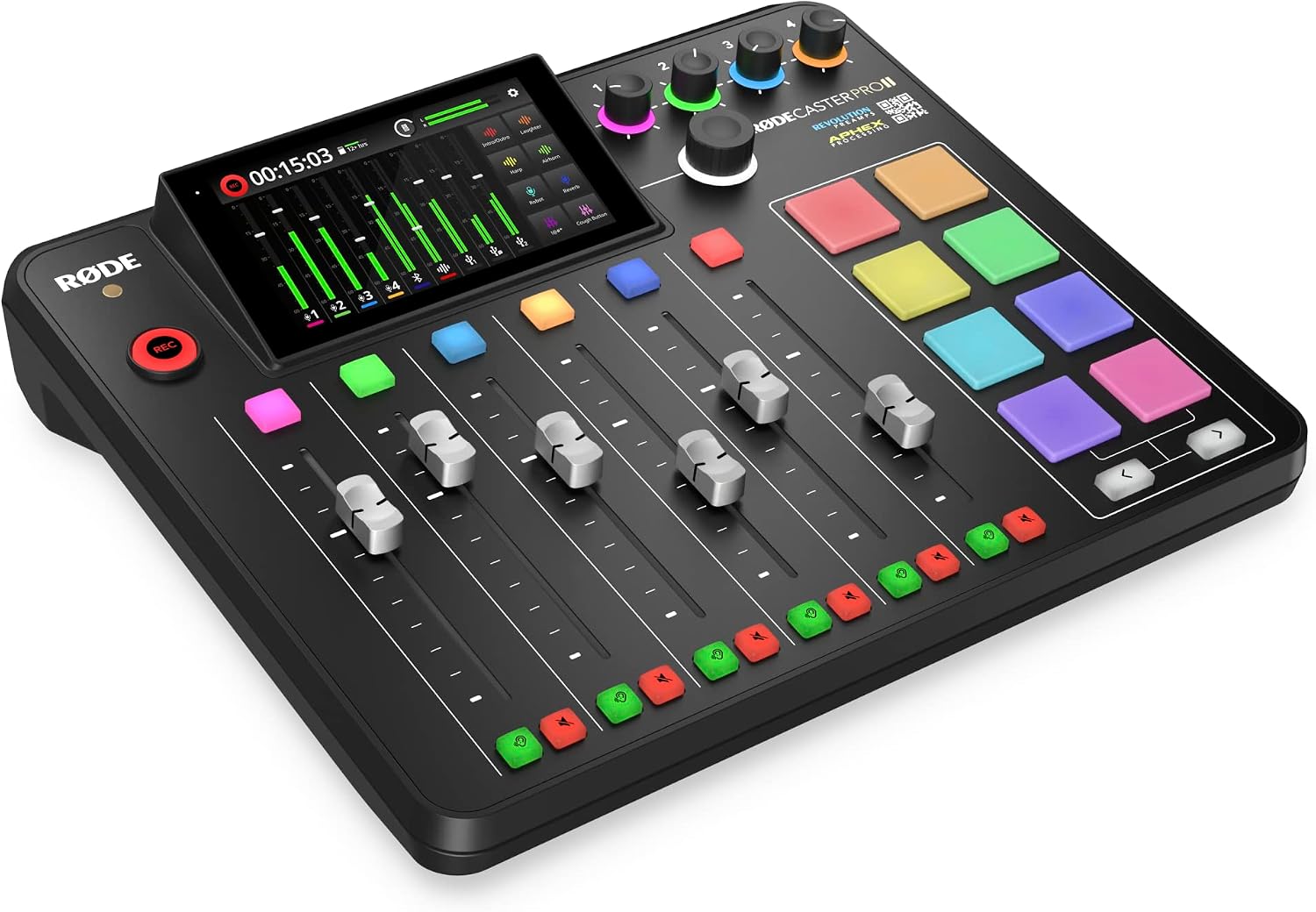 RØDE RØDECaster Pro II All-in-One Production Solution for Podcasting, Streaming, Music Production and Content Creation,Black