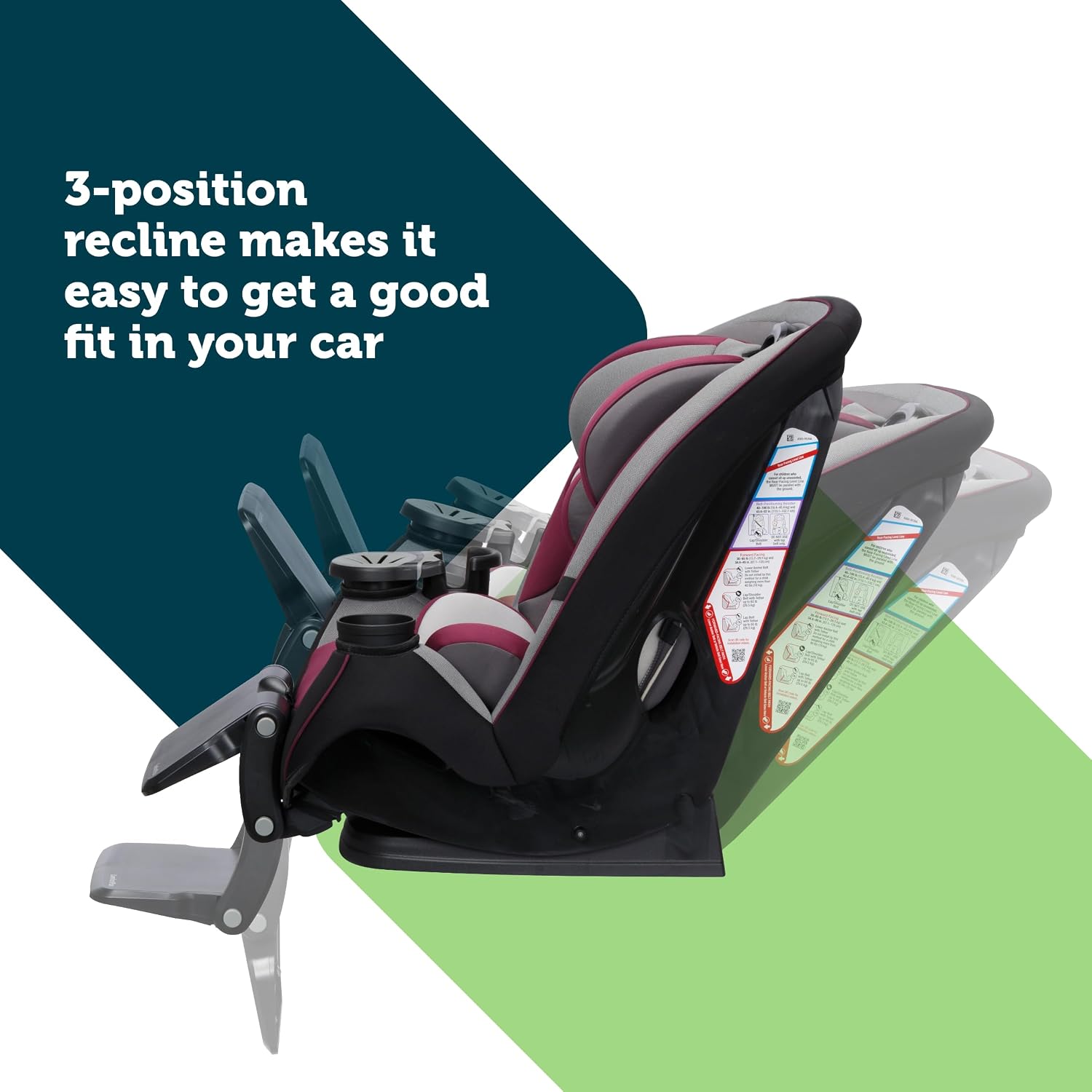 Safety 1st Grow and Go Extend 'n Ride LX All-in-One Convertible Car Seat, Black Pepper