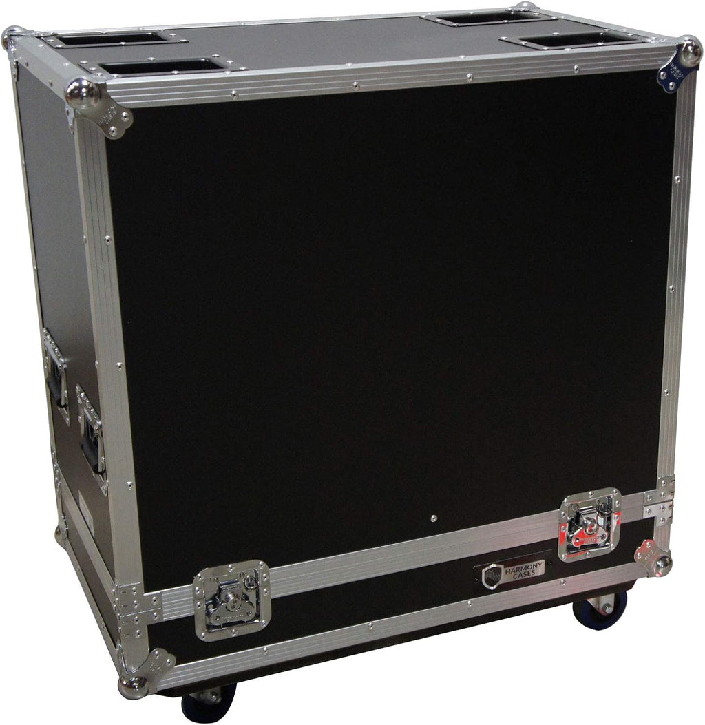 Harmony Audio Cases HC2EON15C Pro DJ Rolling Road Case Compatible with (2) JBL EON615 Speakers