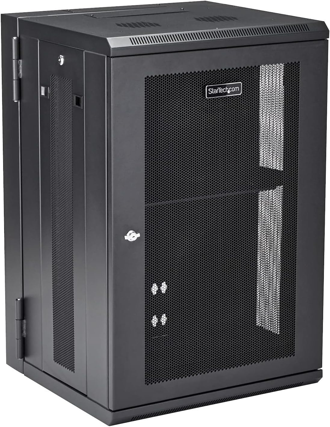 StarTech 4-Post 18U Wall Mount Network Cabinet w/ 1U Shelf, 19' Wall-Mounted Server Rack Kit for IT / Data Computer Equipment, Ships Fully Assembled