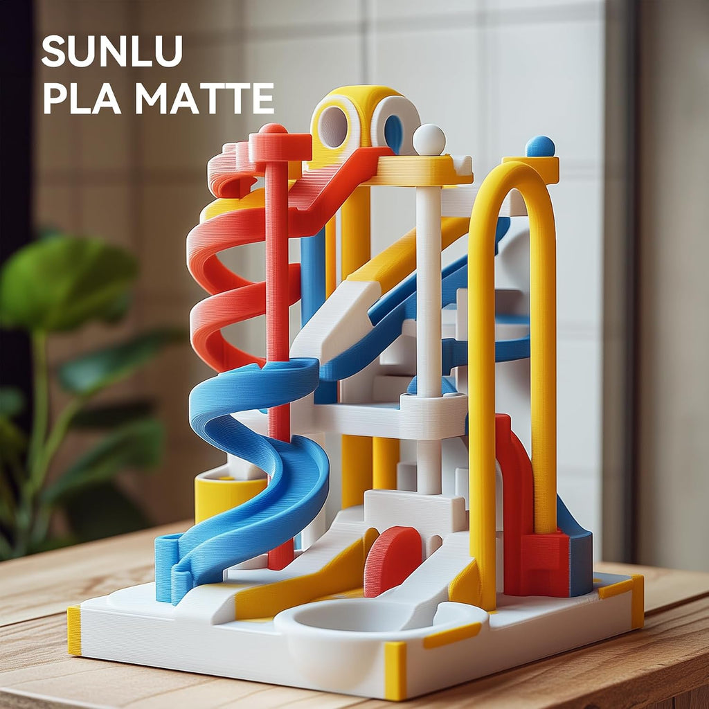 SUNLU PLA Matte 10KG Bundle PLA 3D Printer Filament, PLA Filament 1.75mm, 10 Colors, Matte Finish, 1kg Spool, Black+White+Grey+Olive Green+Red+Blue+Pink+Orange+Purple+Clay