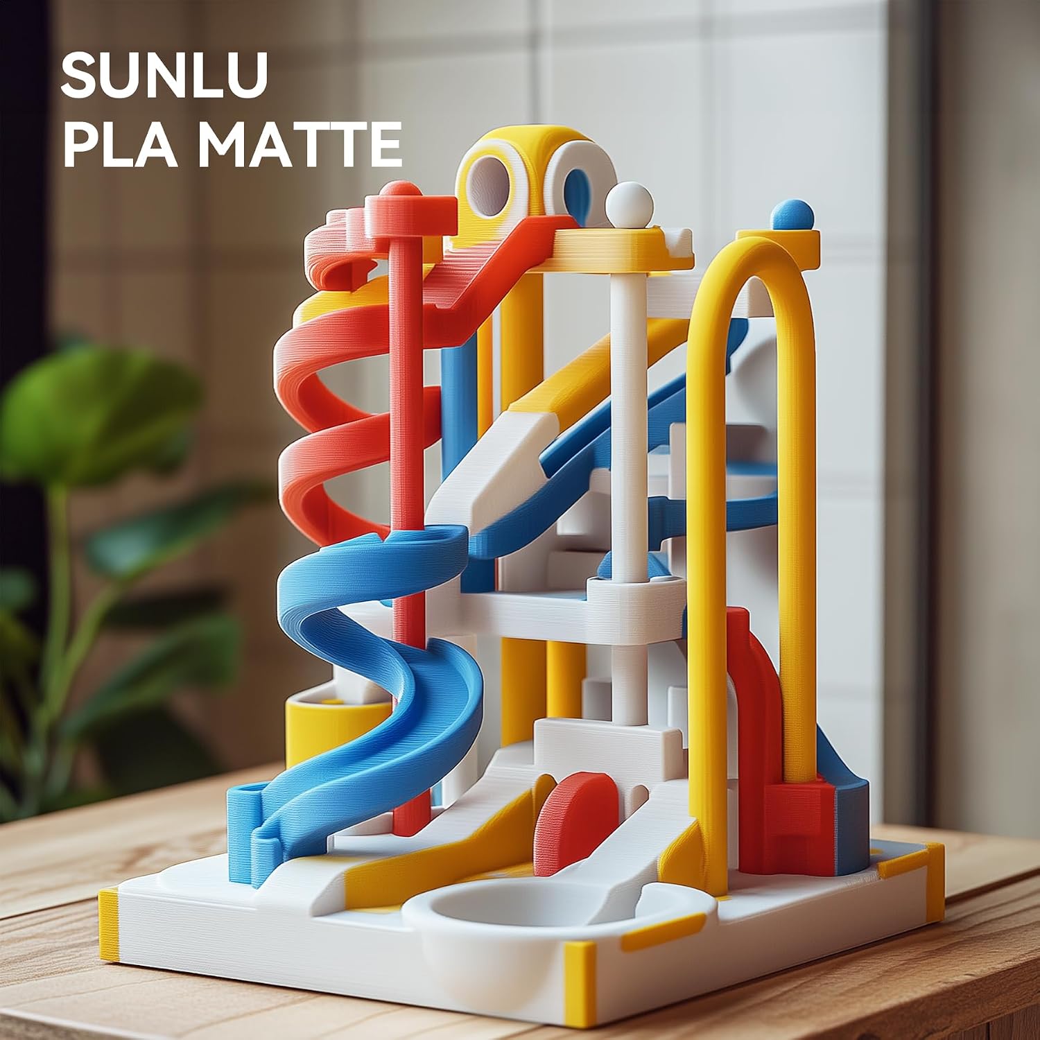 SUNLU PLA Matte 10KG Bundle PLA 3D Printer Filament, PLA Filament 1.75mm, 10 Colors, Matte Finish, 1kg Spool, Black+White+Grey+Olive Green+Red+Blue+Pink+Orange+Purple+Clay