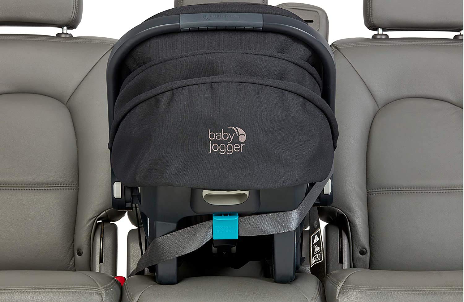 Baby Jogger® City Go 2 Infant Car Seat, Baby Travel Car Seat, Included RapidLock Carseat Base, Pike Exclusive Includes Leatherette Handlebar and Premium Fabrics, Slate