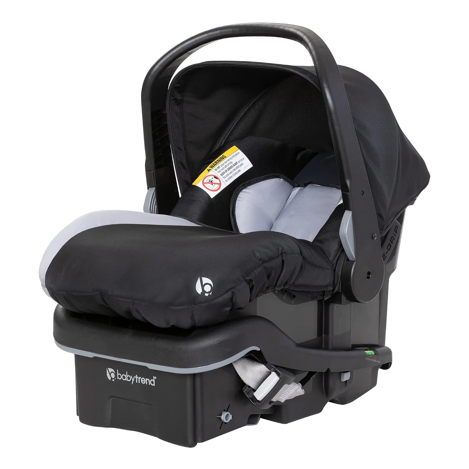 Baby Trend EZ Lift 35 Plus Ergonomic Lightweight Rear Facing Infant Car Seat with Multi Position Base and Cozy Cover, Stormy Gray/Black