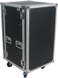 20 Space (20U) ATA Rack Amp Road Shock Mount Case (20' Deep) w/ Casters