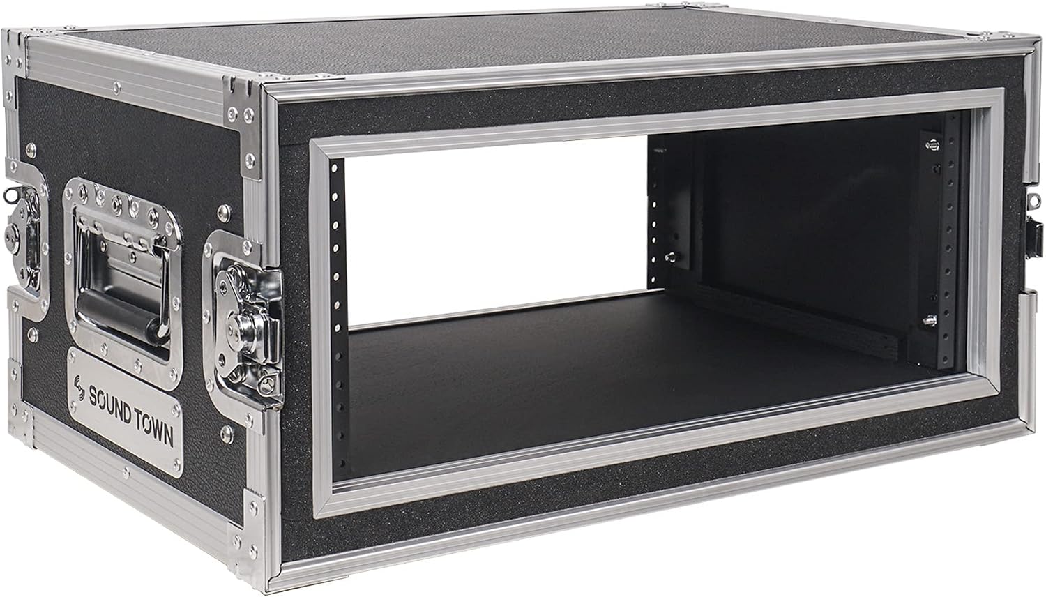 Sound Town Shock Mount 4U ATA Plywood Rack Case with 15' Rackable Depth, 4-Space Size, Pro Tour Grade (STRC-SP4US)