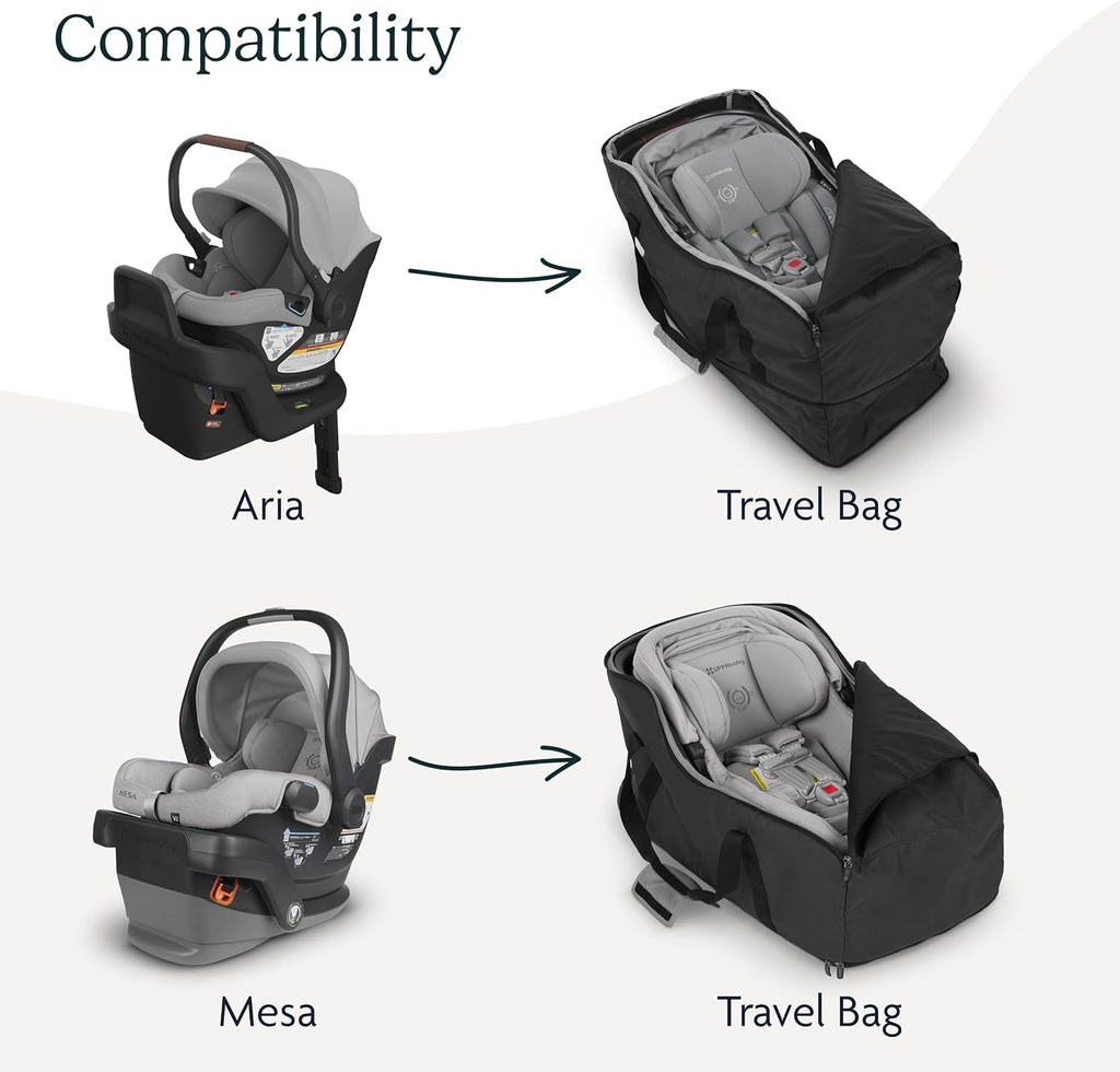 UPPAbaby Travel Bag for Aria and Mesa Infant Car Seats/Easy-Carry Handles + Durable Design/TravelSafe