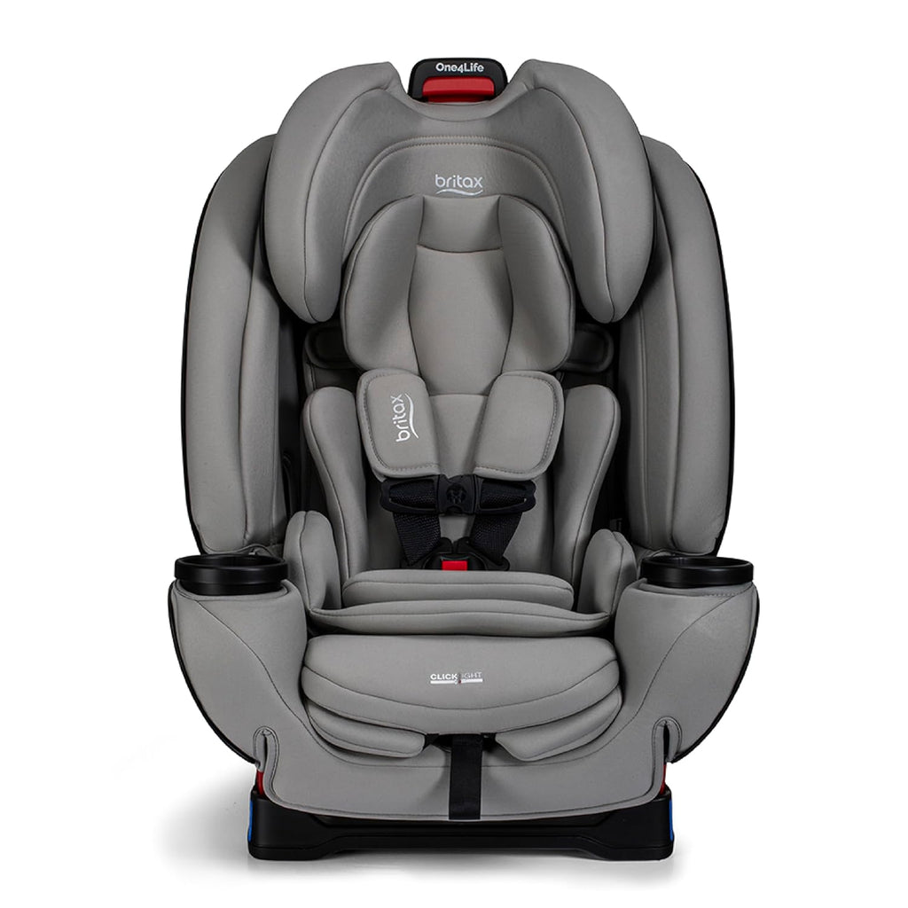 Britax One4Life All-in-One Car Seat, Up to 10 Years of Use, Rear Facing, Forward Facing, & Booster Modes, Extended Rear-Facing, ClickTight Installation & Breathable SafeWash Fabrics — Mineral Gray