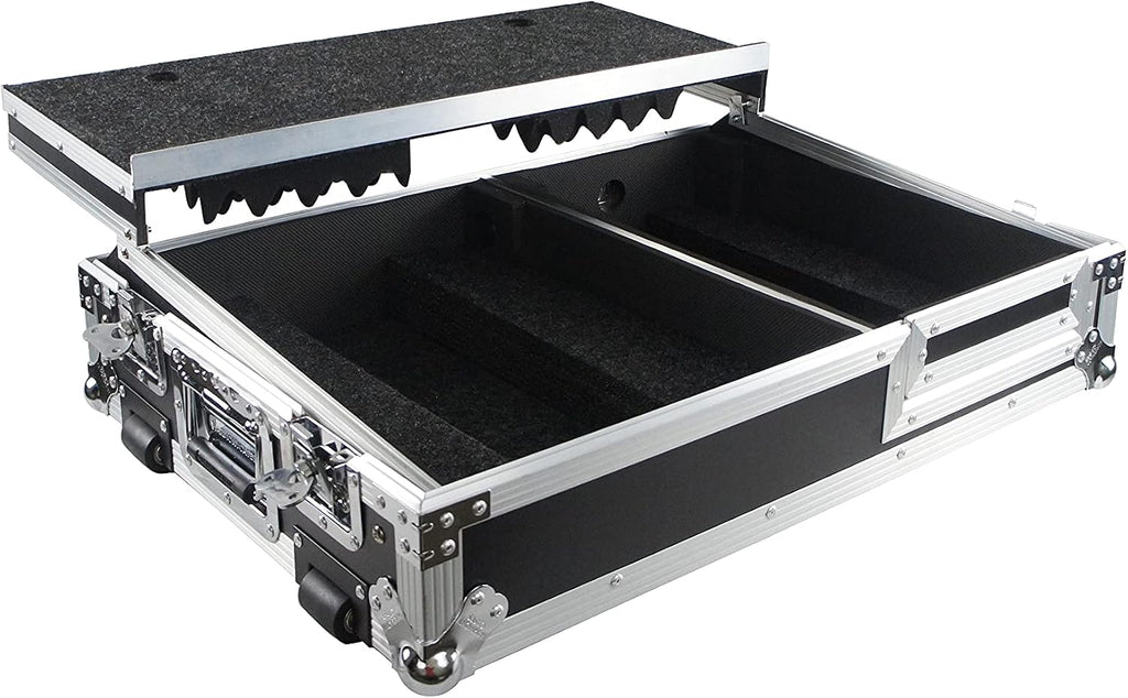 Harmony Audio Cases Compatible With Rane Twelve And Rane 72 HCRN1272WLT Flight DJ Road Custom Case With Laptop Tray