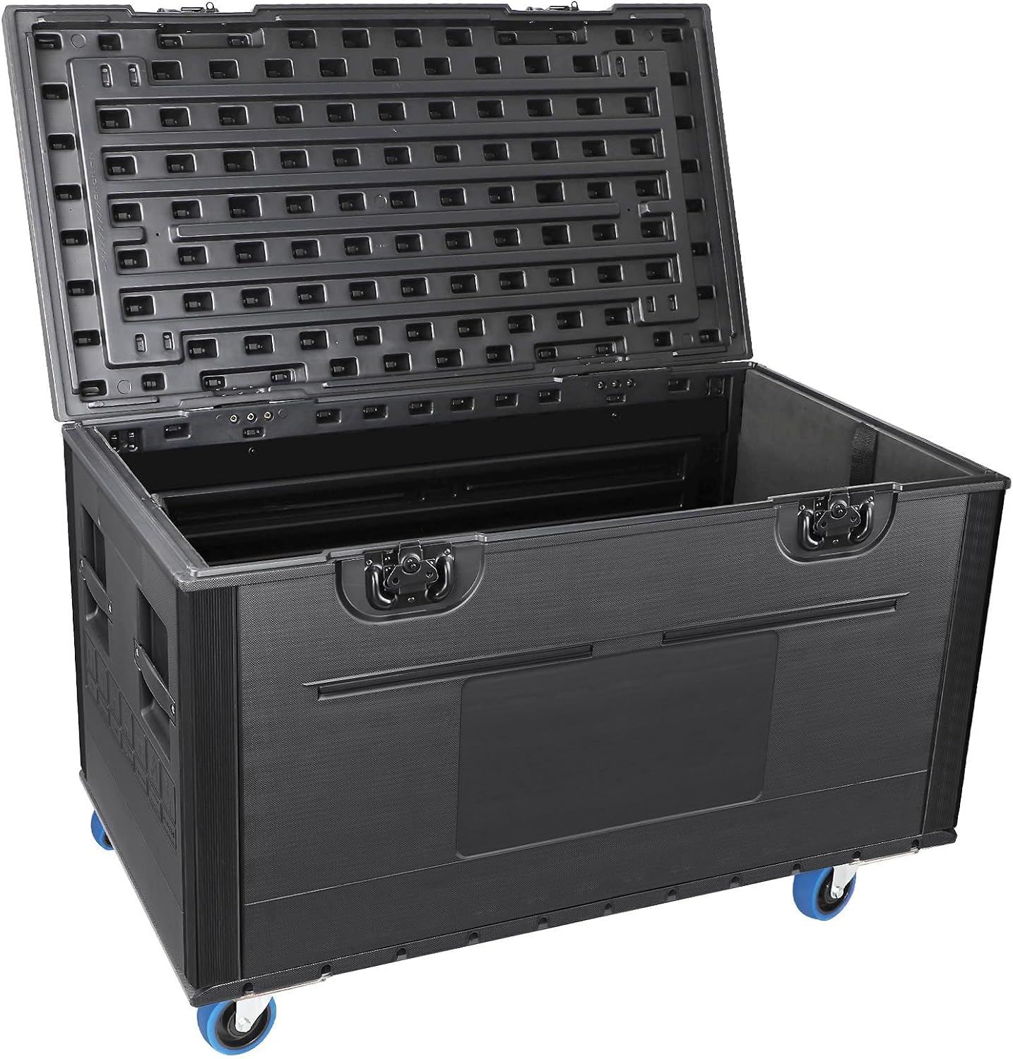Utility Cable Trunk Road Case with Wheels, 35' x 22' x 24' Heavy Duty ATA Rolling Case, Stackable Professional Storage for Pro Audio, DJ & Stage Equipment