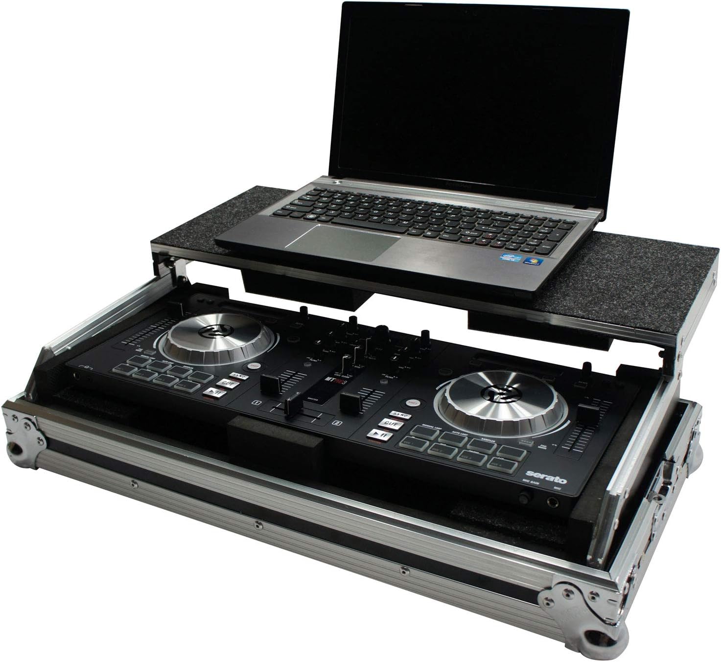 Harmony Audio HCMIXTRACKPRO3LT Flight Glide Laptop Stand DJ Case Compatible with Numark Mixtrack 3