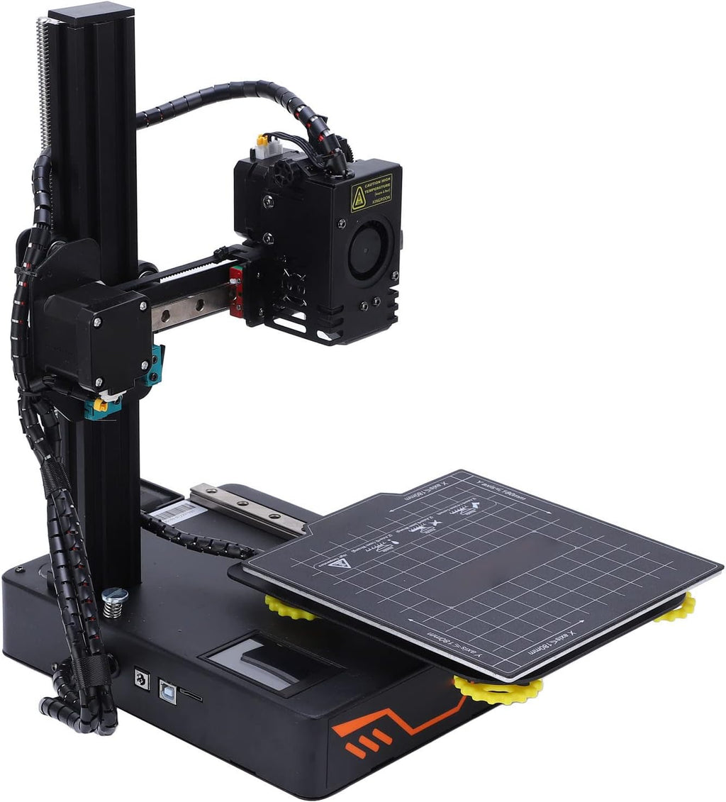 Gonetre Small 3D Printer for Kids Adults Beginners High Double Rail Fast Cooling Quiet DIY 3D Printing Machine for Home Alloy Steel 180x180x180mm (US Plug)