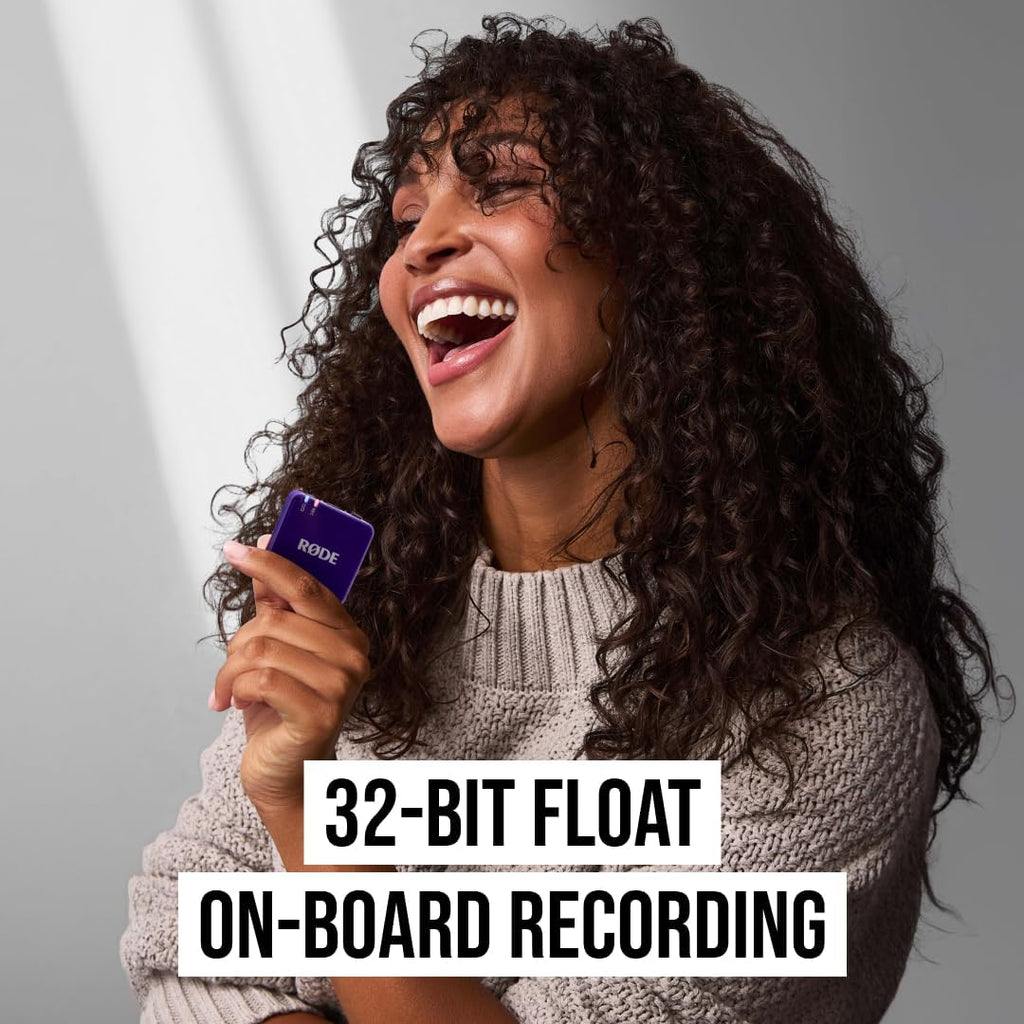 RØDE Wireless GO (Gen 3) – Compact Wireless Mic – Pristine Audio, 32-bit Float Recording, Automatic Level Control, for Phones, Cameras and Computers (Purple)