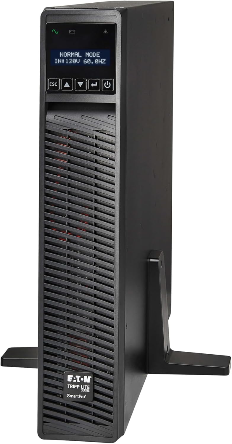 Eaton Tripp Lite Series 2200VA Smart UPS Back Up, Sine Wave, 1920W, 7 Outlets, 2U Rackmount, Extended Run & Network Card Option, LCD, USB, DB9, 3-Year Warranty & $250,000 Insurance (SMART2200RMXL2U)