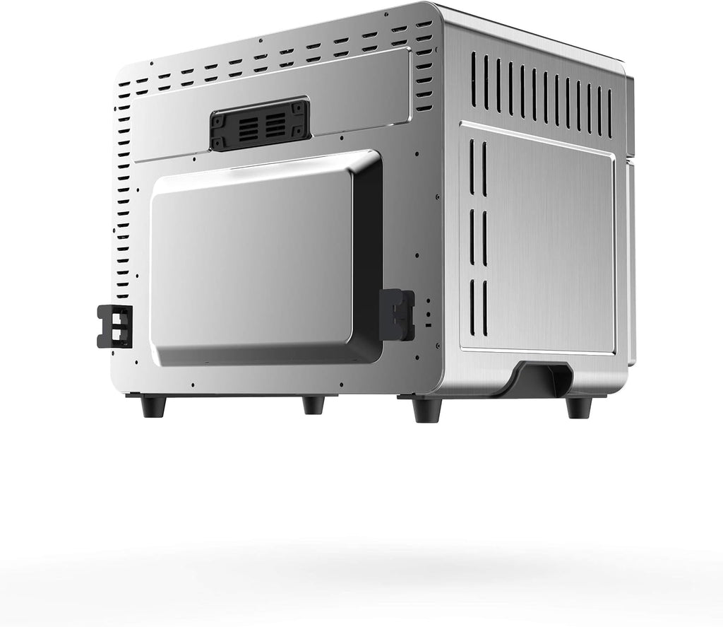 Megachef 10 in 1 Electronic Multifunction 360 Degree Hot Air Technology Countertop Oven, Silver Chrome, 25 Liter Capacity