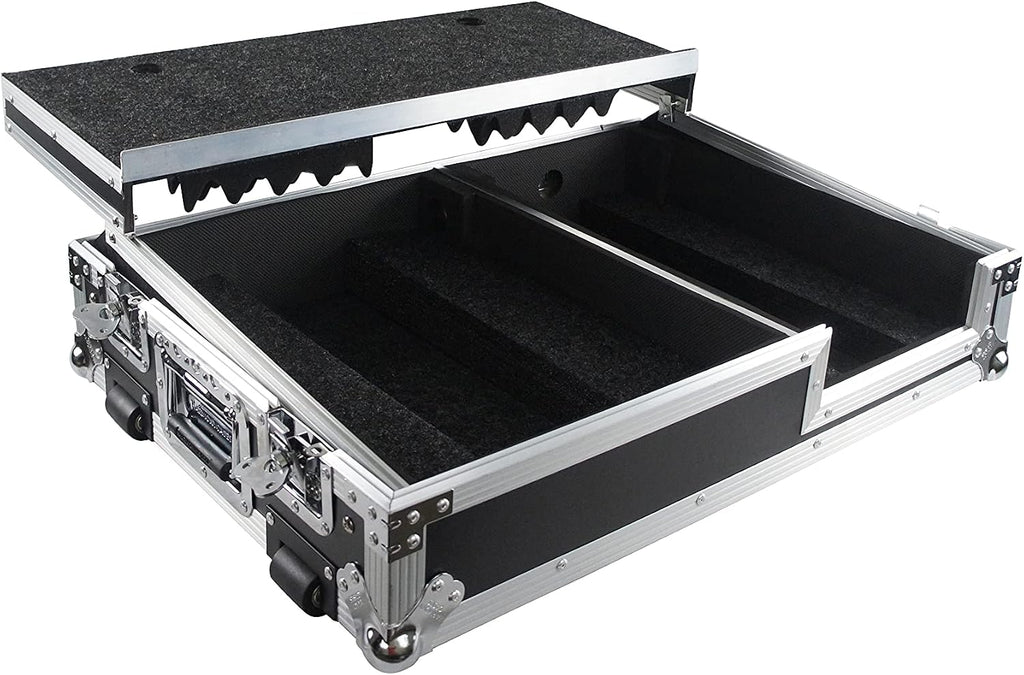 Harmony Audio Cases Compatible With Rane Twelve And Rane 72 HCRN1272WLT Flight DJ Road Custom Case With Laptop Tray