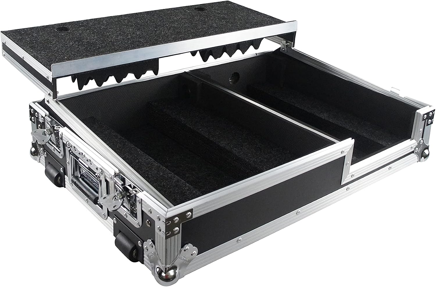 Harmony Audio Cases Compatible With Rane Twelve And Rane 72 HCRN1272WLT Flight DJ Road Custom Case With Laptop Tray