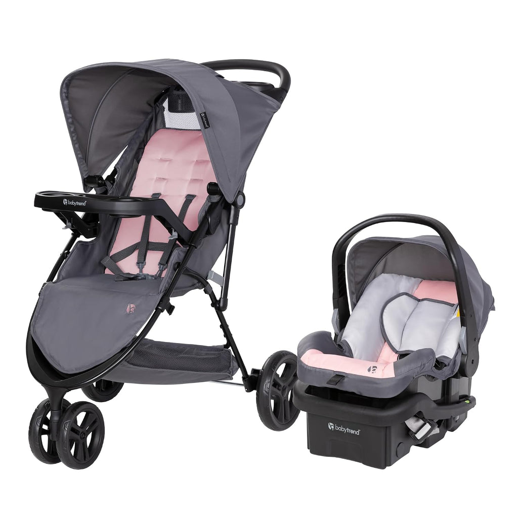 Baby Trend Venture 3-Wheel Stroller Travel System, Dash Pink