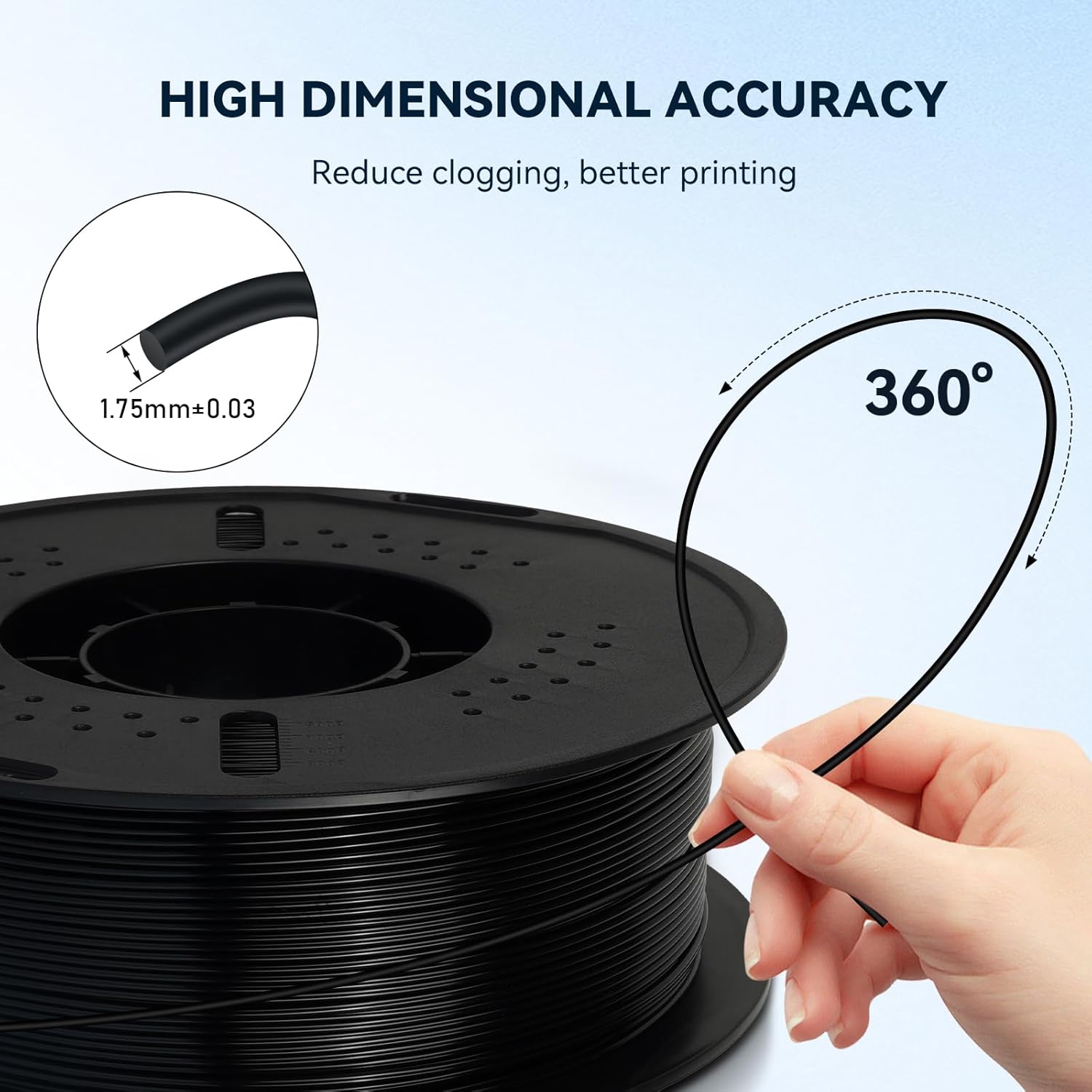 Kingroon 3D Printer Filament,12 Rolls PETG Filament, Dimensional Accuracy +/- 0.03 mm, 12kg(26.5lbs),1.75 mm PETG,Black+White+Grey+Red+Green+Blue+Yellow+Purple+Skin+Silver+Transparent+Orange