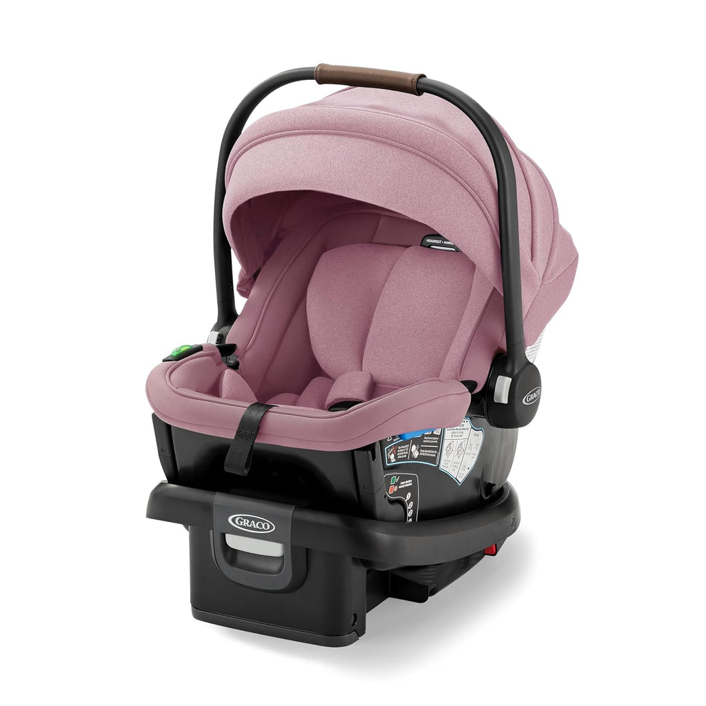 Graco® Gomax Infant Car Seat, Orchid Haze, Lightweight, Reclining Rear Facing Car Seat Installs with or Without a Base