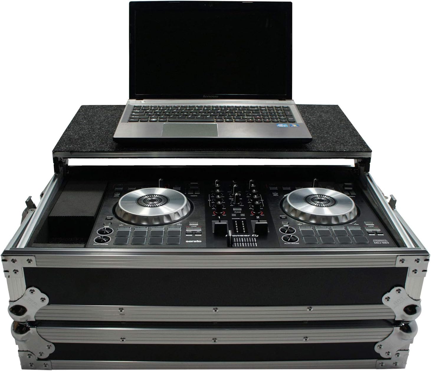 Harmony Audio HCDDJSBLT Flight Glide Laptop Stand Road DJ Case Compatible with Pioneer DDJ-SB