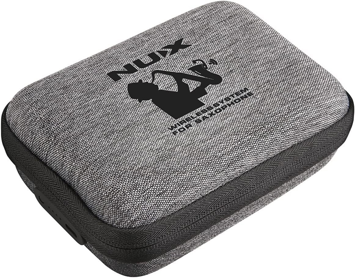 NUX B-6 Saxophone Wireless System with Charging Case,Operation Range of 20 Meters,High-Resolution 24- bit/44.1kHz Audio,2.4GHz Wireless Saxophone Microphone