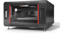 Sysracks 6U Wall Mount Network Data Server Cabinet Rack Lockable Enclosure Box - Fan - Shelf - 8-Way PDU - Feet - Cage Hardware - Dust Tight Grommets