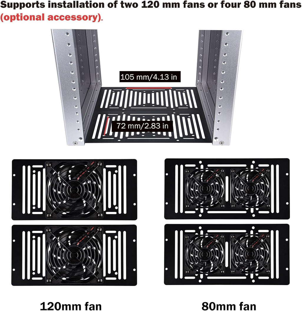 GeeekPi 12U Server Cabinet, 10 inch Server Rack for Network, Servers, Audio, and Video Equipment, DeskPi RackMate T2 Rackmount, 10.23 inch Depth