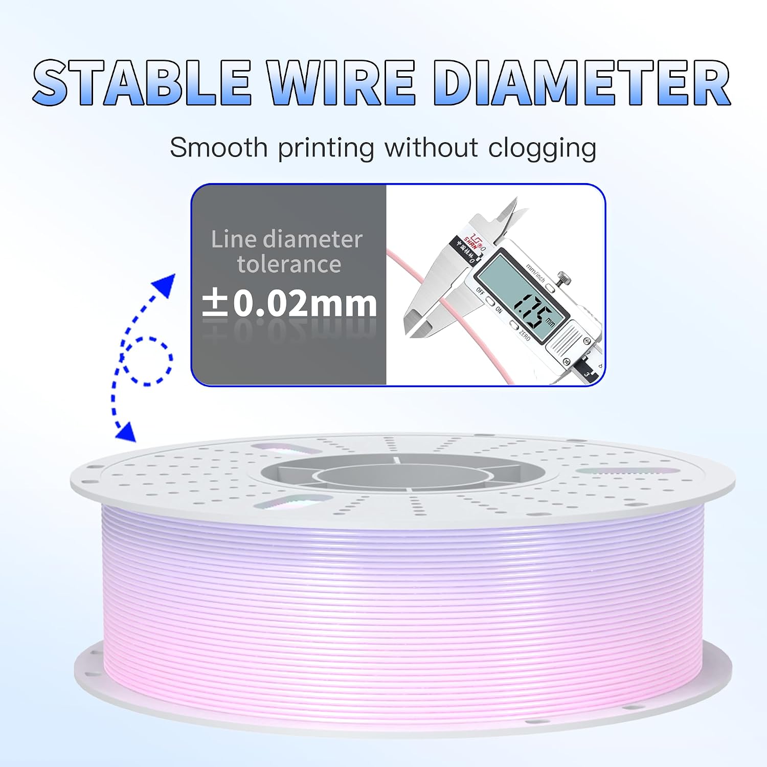 PINBALL Silk Rainbow PLA 3D Printer Filament 1.75mm Shiny Multi-Color Changing Filament 3D Printing PLA Filament Dimensional Accuracy +/- 0.02mm 8 KG 8 Colors