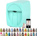 3D Nail Printer Mini Printer for Nails, Multifunction Portable Mobile Nail Painting Machine for Kid/Nail Studio/Manicurist/Nail Lovers (Green)