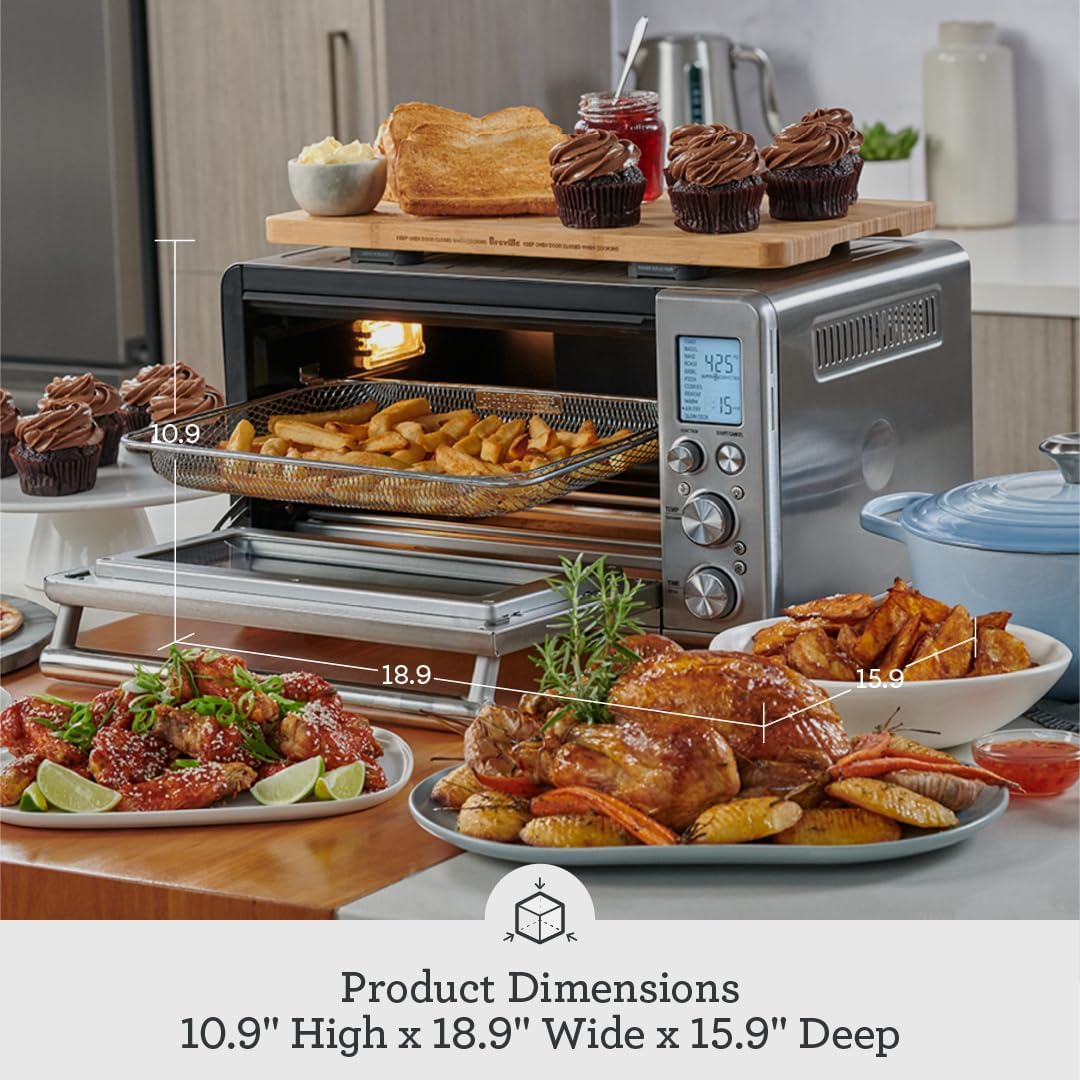 Breville BOV860BST Smart Oven Air Fryer and Convection Oven, Black Stainless Steel